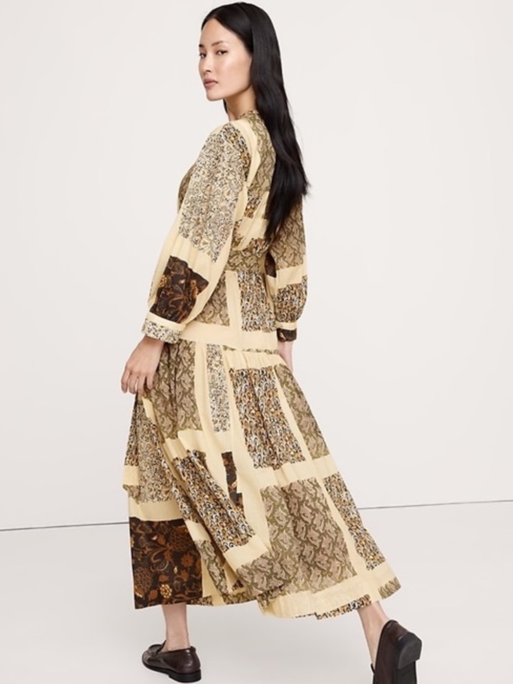 NWT Banana Republic Patchwork Cotton Maxi Dress